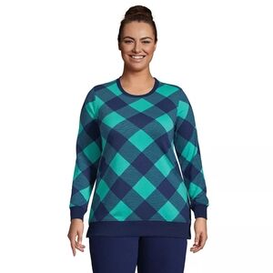 Lands' End Serious Sweats Crewneck Sweatshirt Tunic Plus Size Large/Tall